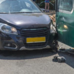 car crashing against bus