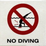 No Diving Sign