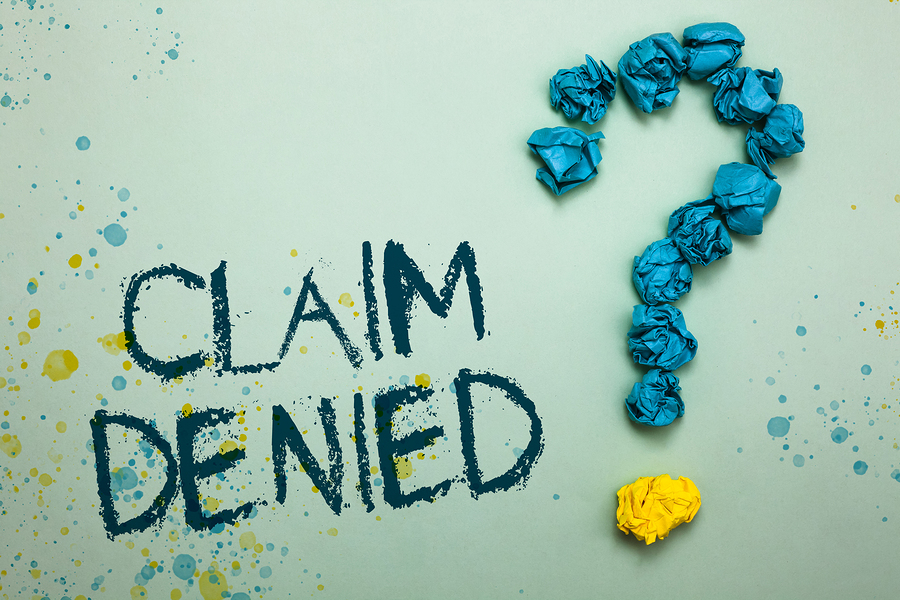 Handwriting Text Claim Denied. Concept Meaning Requested Reimbur
