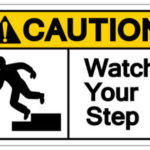 Caution Watch Your Step Symbol Sign, Vector Illustration, Isolat