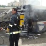 firefighter bus accident fire