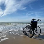 wheelchair on beach