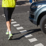 jogger in crosswalk