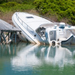 sinking speedboat