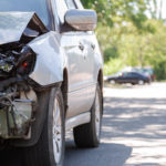 damaged front of car