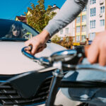 bicycle in front of car