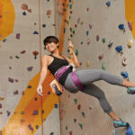 woman at indoor climbing gym